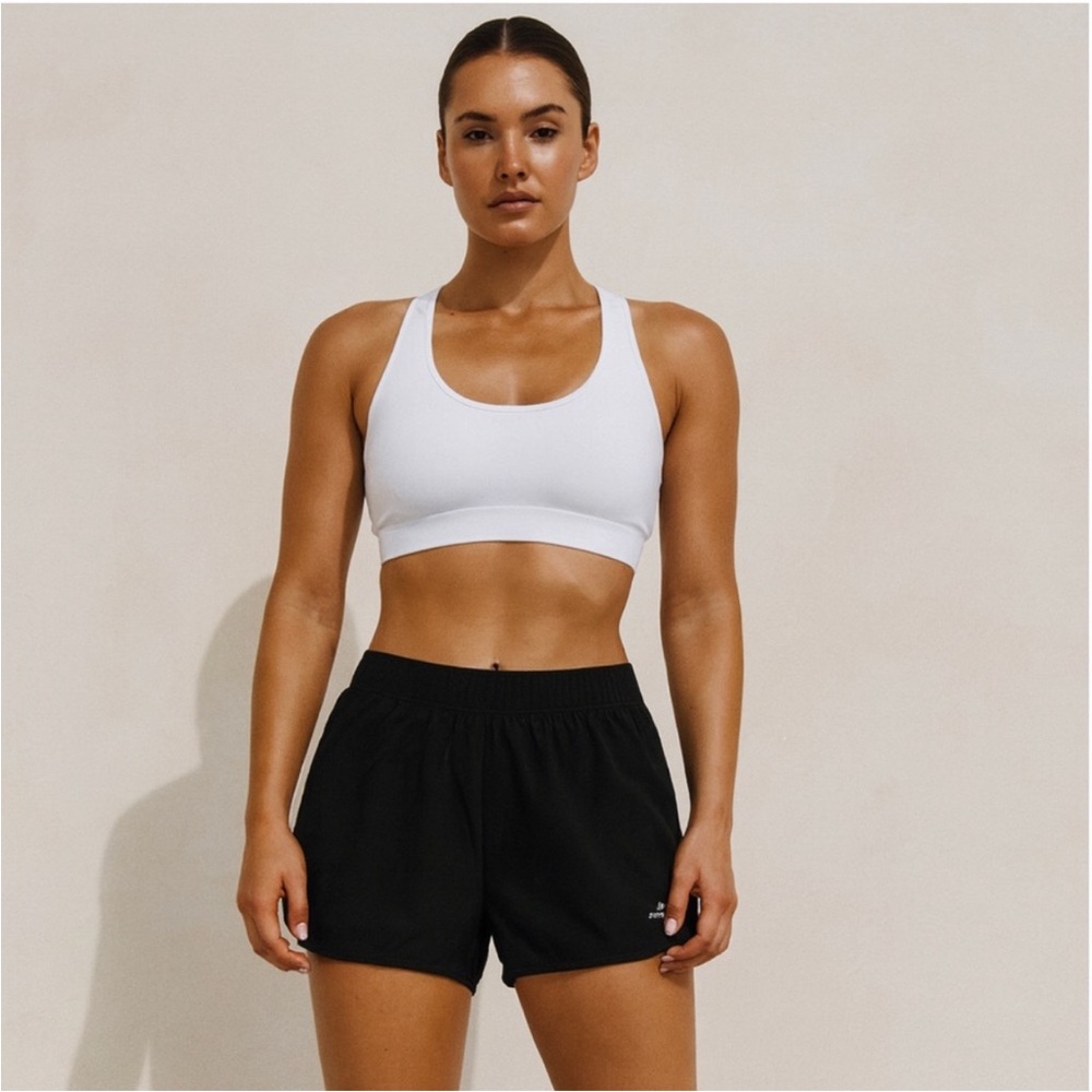 BCG Women’s Black Running Athletic Shorts Gray Liner Size Medium Workout Gym